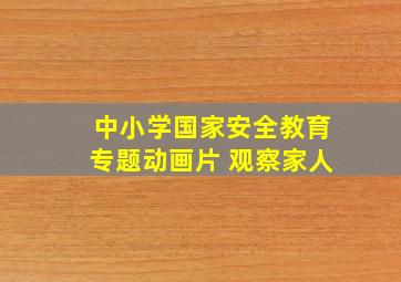 中小学国家安全教育专题动画片 观察家人